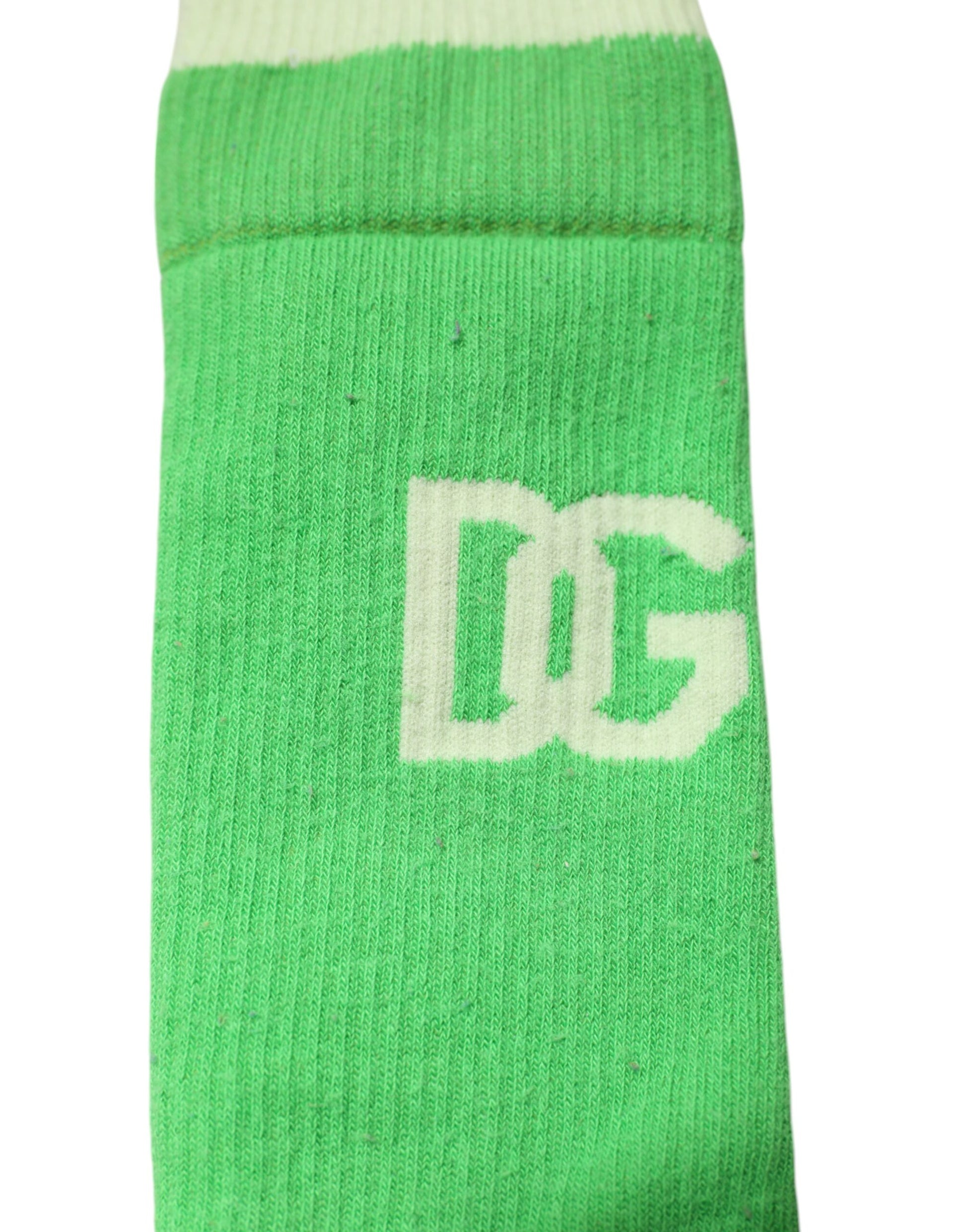 Dolce &amp; Gabbana Grüne DG-Logo-Nylon-Socken für Herren in Wadenhöhe