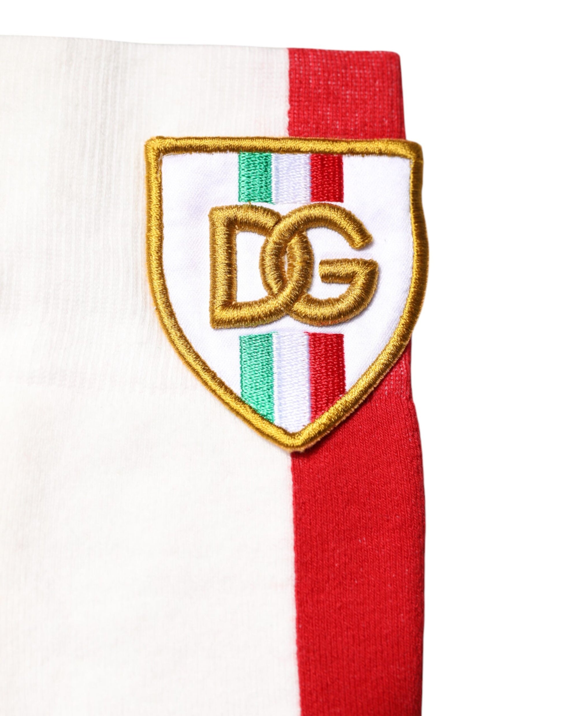 Dolce &amp; Gabbana – Mehrfarbige Socken aus Baumwolle mit DG-Logo-Aufnäher und mittlerer Wadenlänge