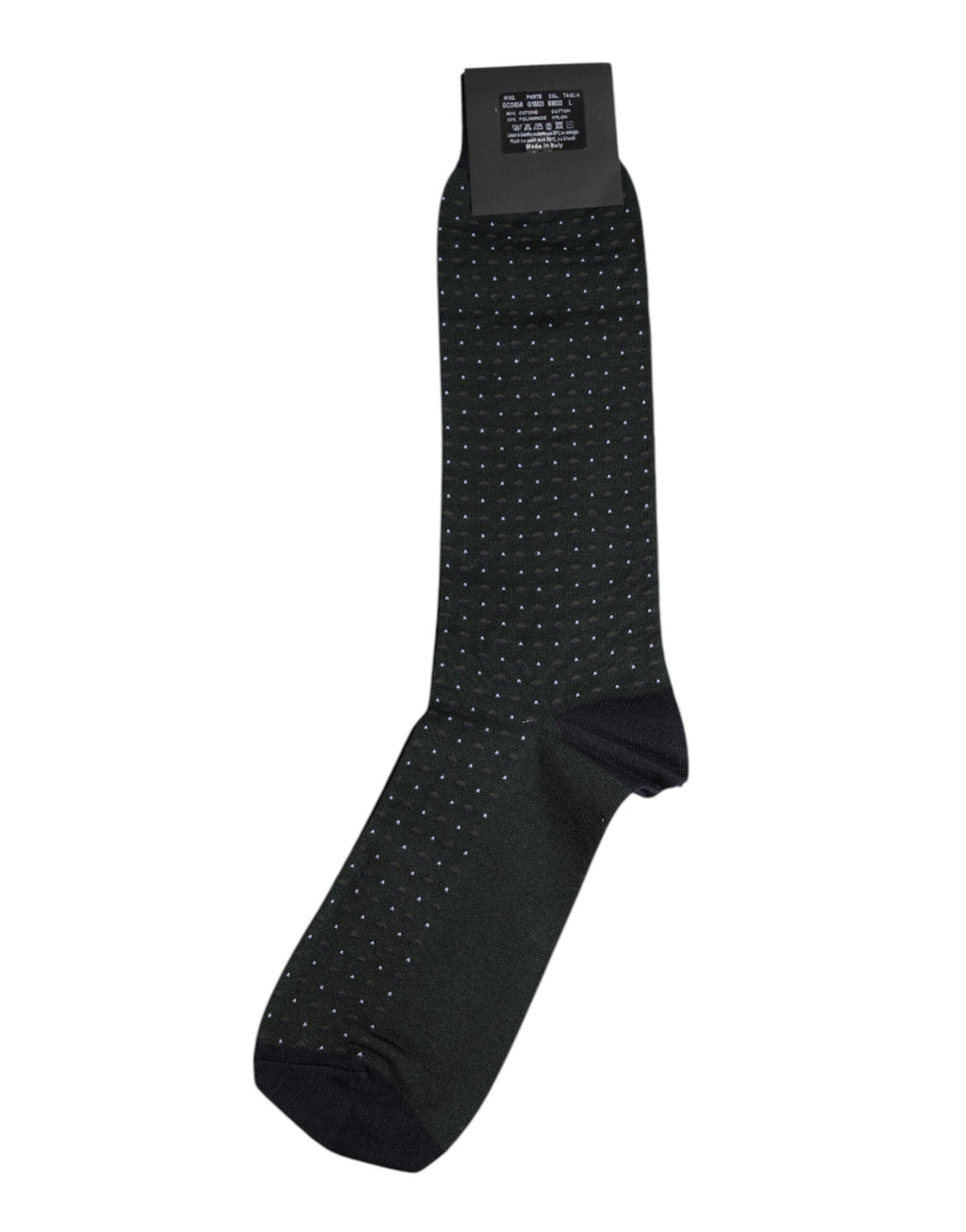 Dolce &amp; Gabbana – Wadenlange Socken aus Baumwolle mit schwarzen Punkten