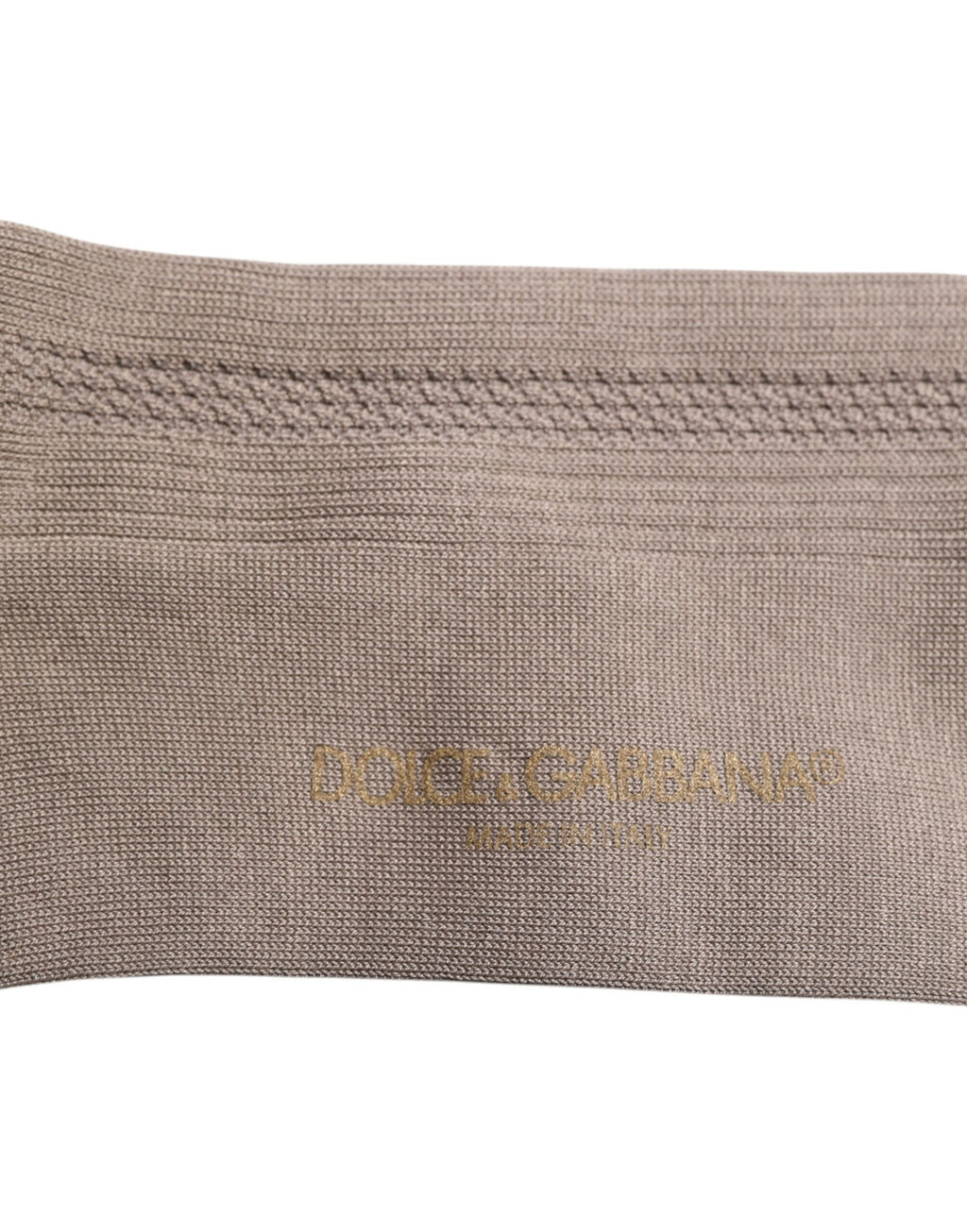 Dolce &amp; Gabbana – Wadenstrümpfe aus brauner Baumwolle mit Logo