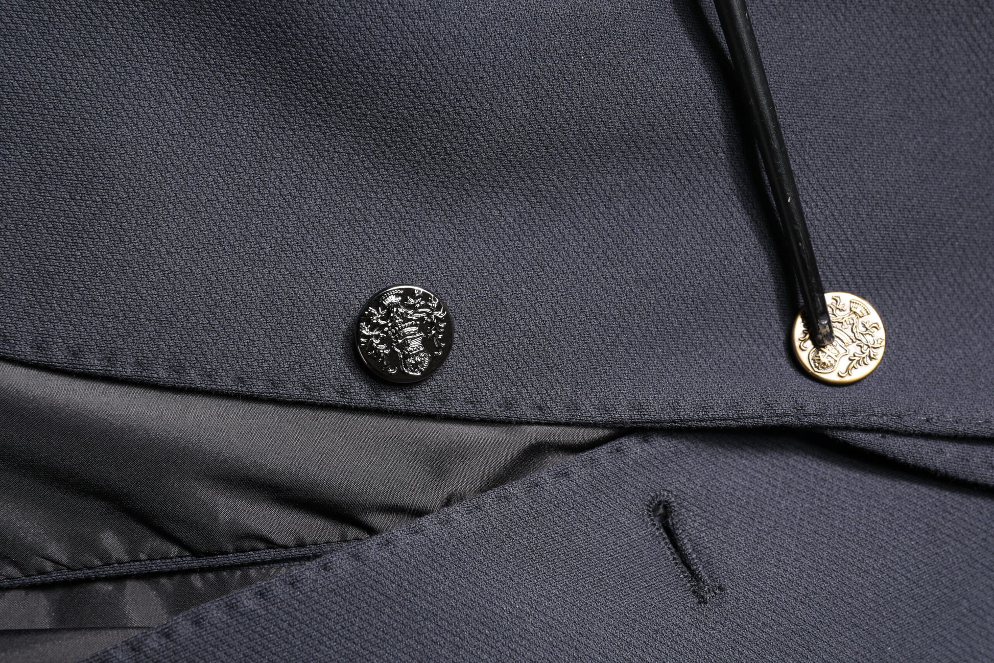 Dolce &amp; Gabbana Dunkelblaue Baumwolle Herren Jacke Mantel Anzug Blazer