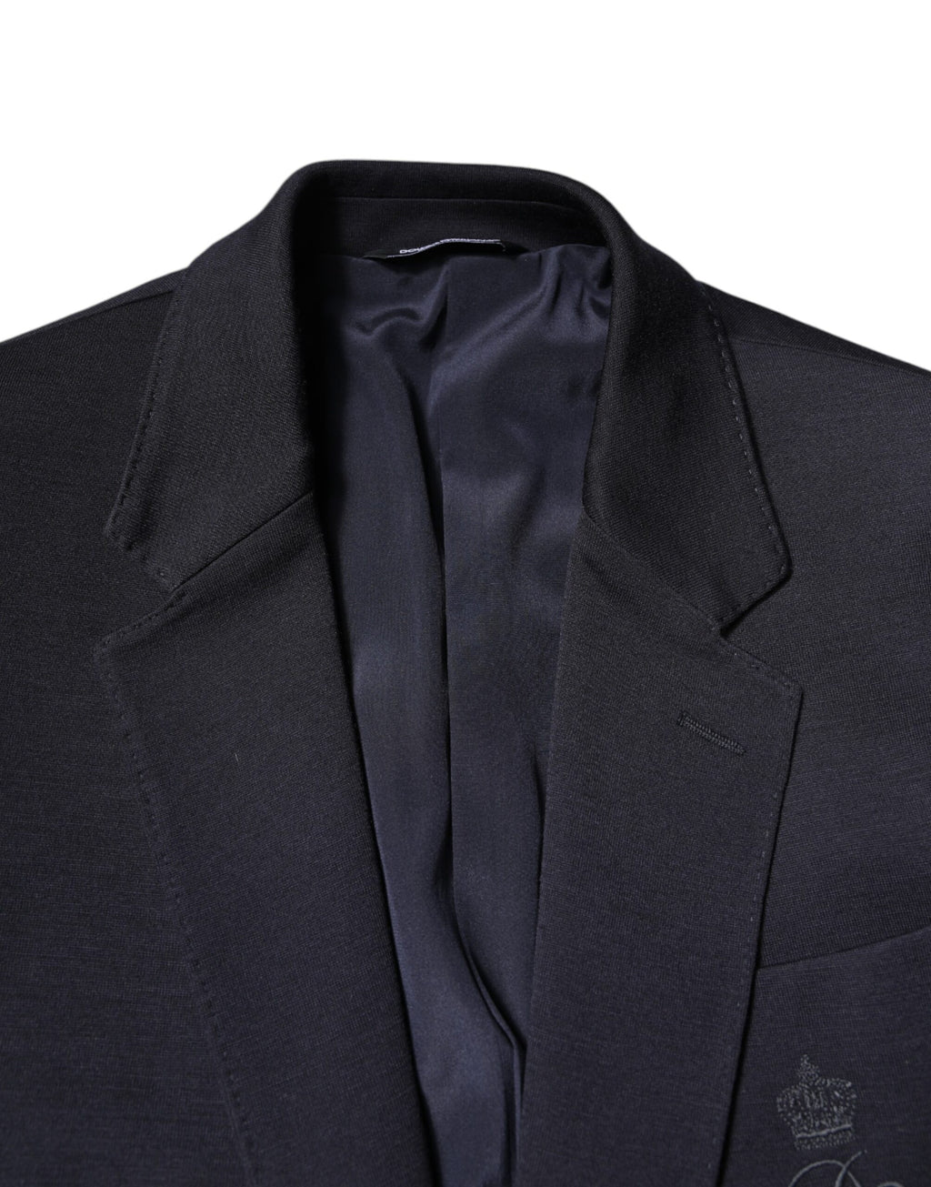 Dolce &amp; Gabbana – Einreihiger Anzugsblazer aus schwarzer Wolle