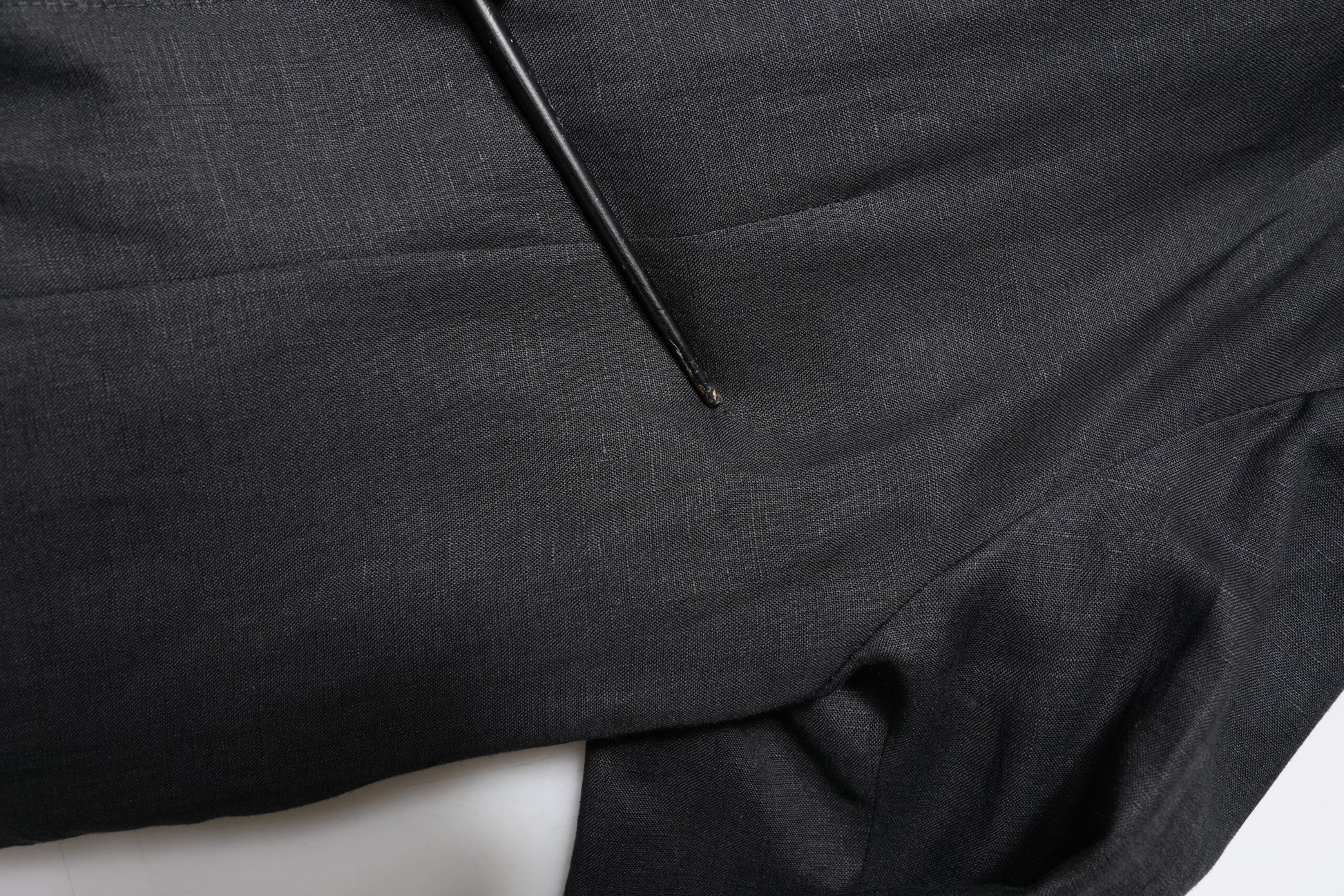 Dolce &amp; Gabbana Schwarzer einreihiger Leinen-Blazer für Herren