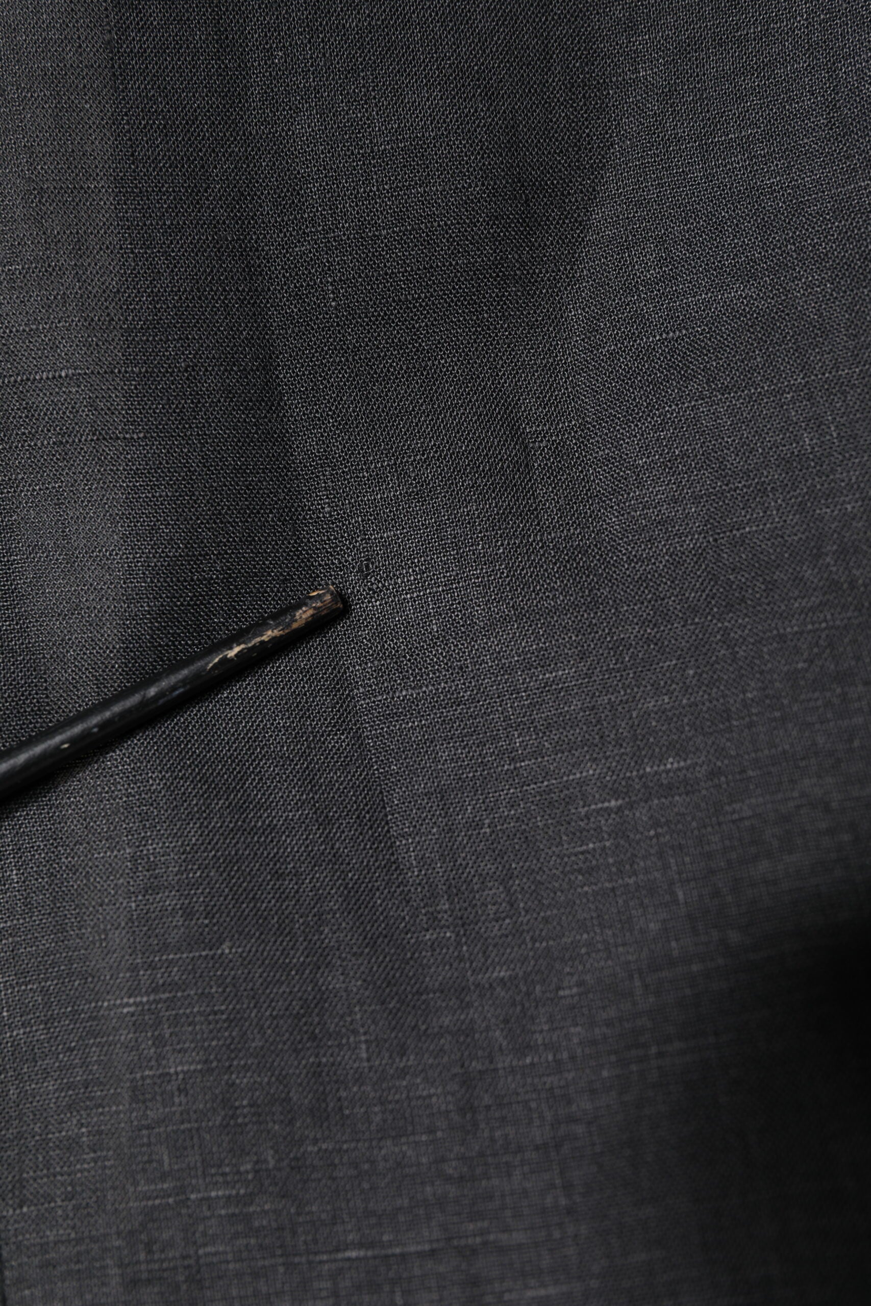 Dolce &amp; Gabbana Schwarzer einreihiger Leinen-Blazer für Herren