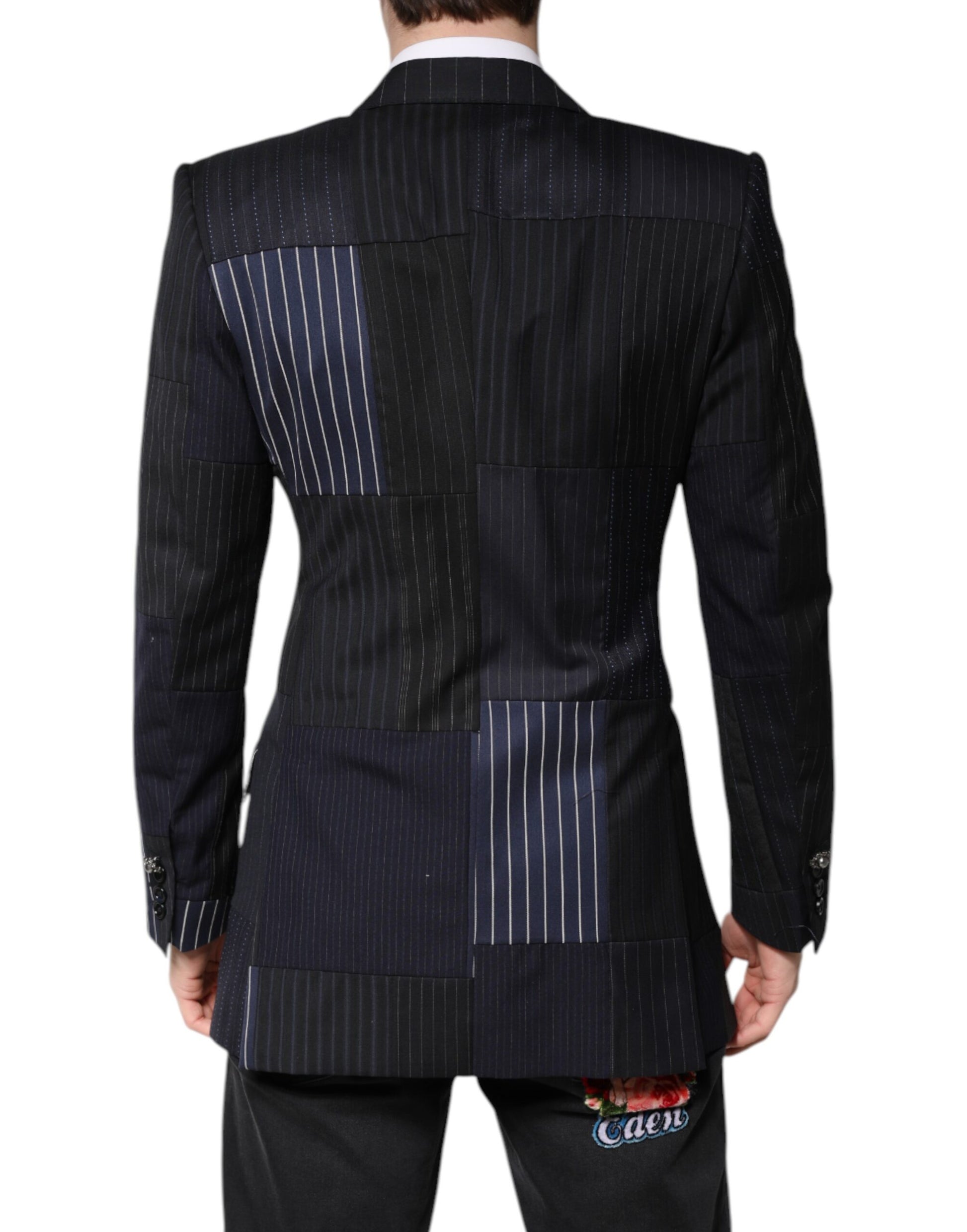 Dolce &amp; Gabbana Mehrfarbiger Patchwork-Jackenmantel-Anzugblazer
