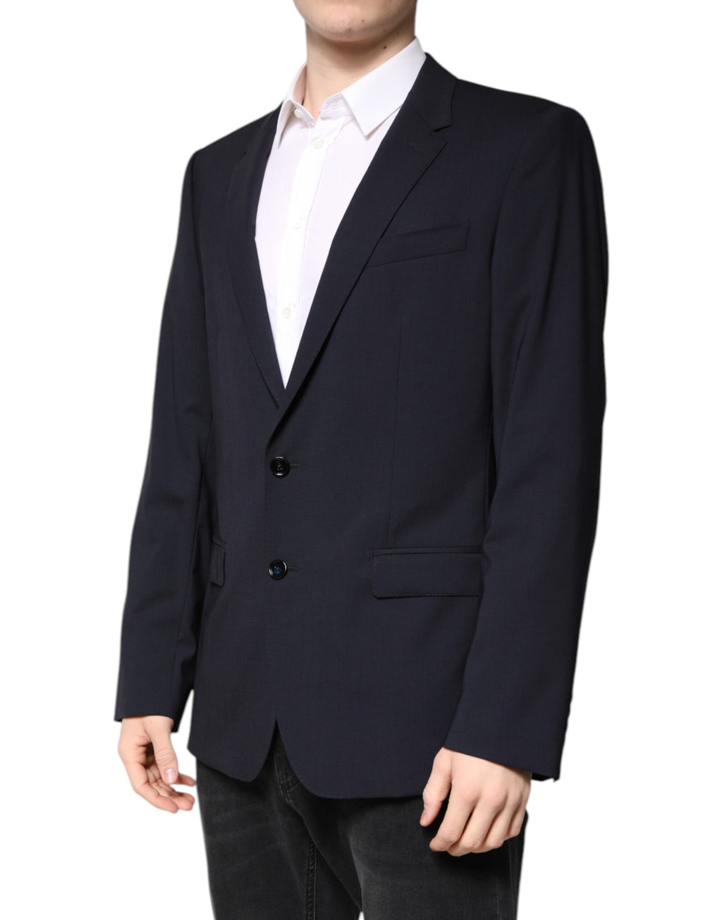 Dolce &amp; Gabbana Schwarzer MARTINI Einreihiger Mantelblazer