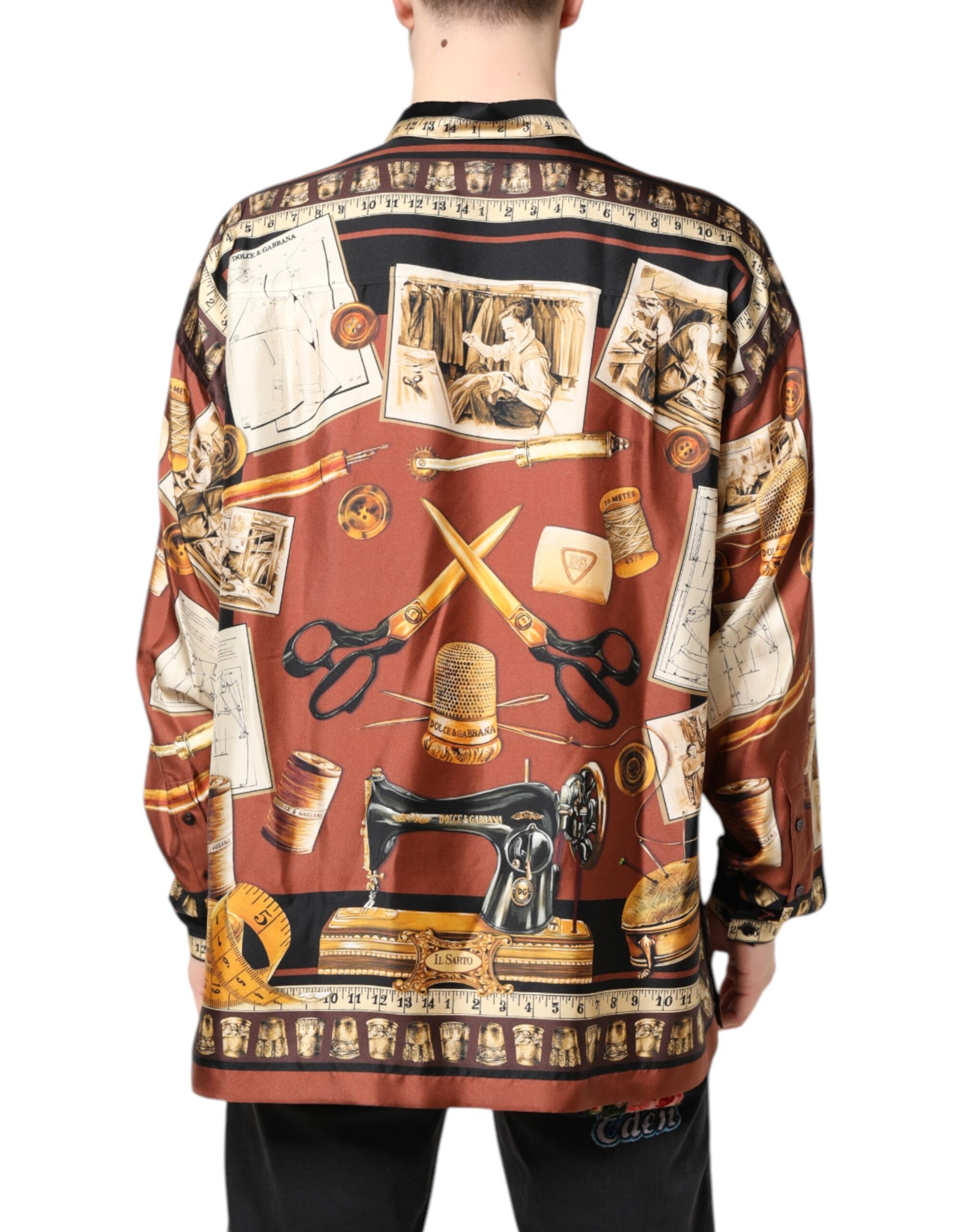 Dolce &amp; Gabbana – Freizeithemd aus Seide mit mehrfarbigem Tailor-Print