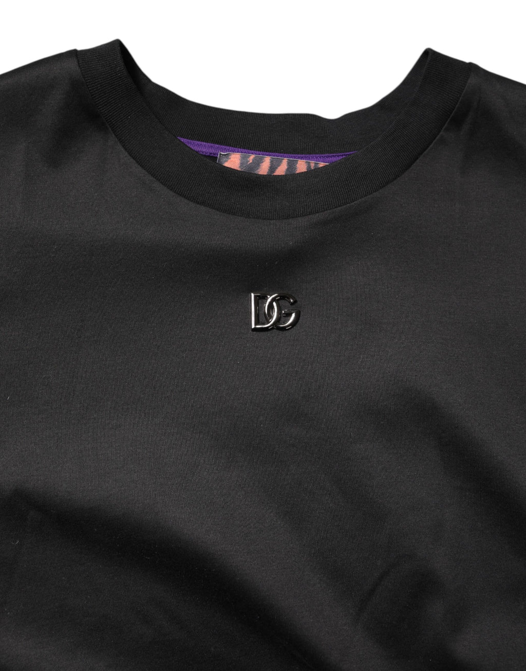 Dolce &amp; Gabbana – Schwarzes, kurzärmliges T-Shirt mit Grafikdruck auf der Rückseite