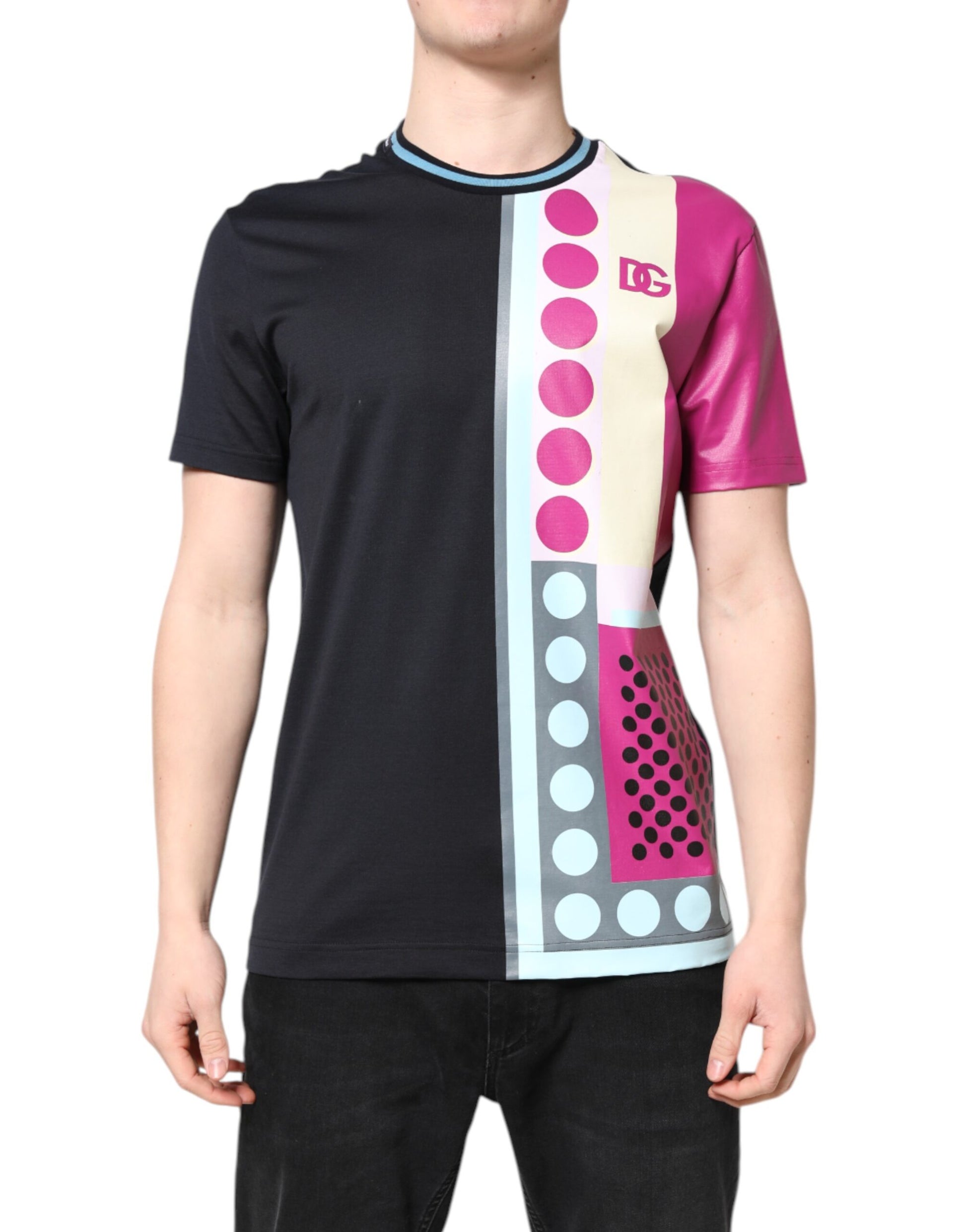 Dolce &amp; Gabbana – Kurzärmliges T-Shirt mit mehrfarbigem Logodruck