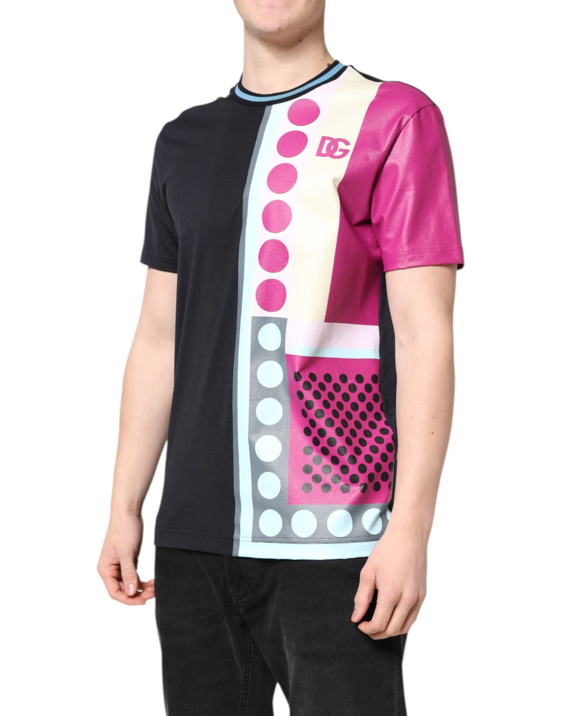Dolce &amp; Gabbana – Kurzärmliges T-Shirt mit mehrfarbigem Logodruck