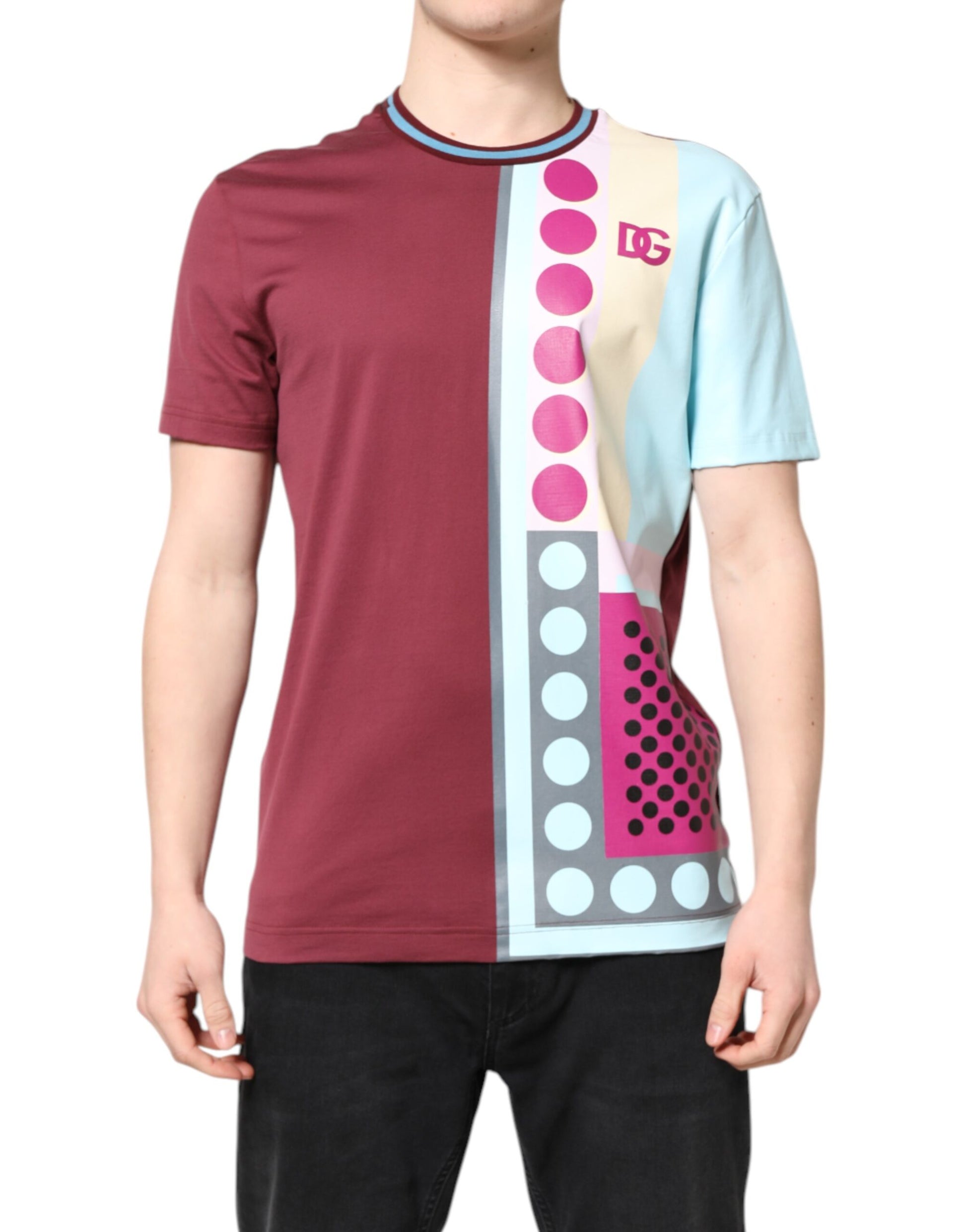 Dolce &amp; Gabbana – Kurzärmliges T-Shirt mit mehrfarbigem Logodruck