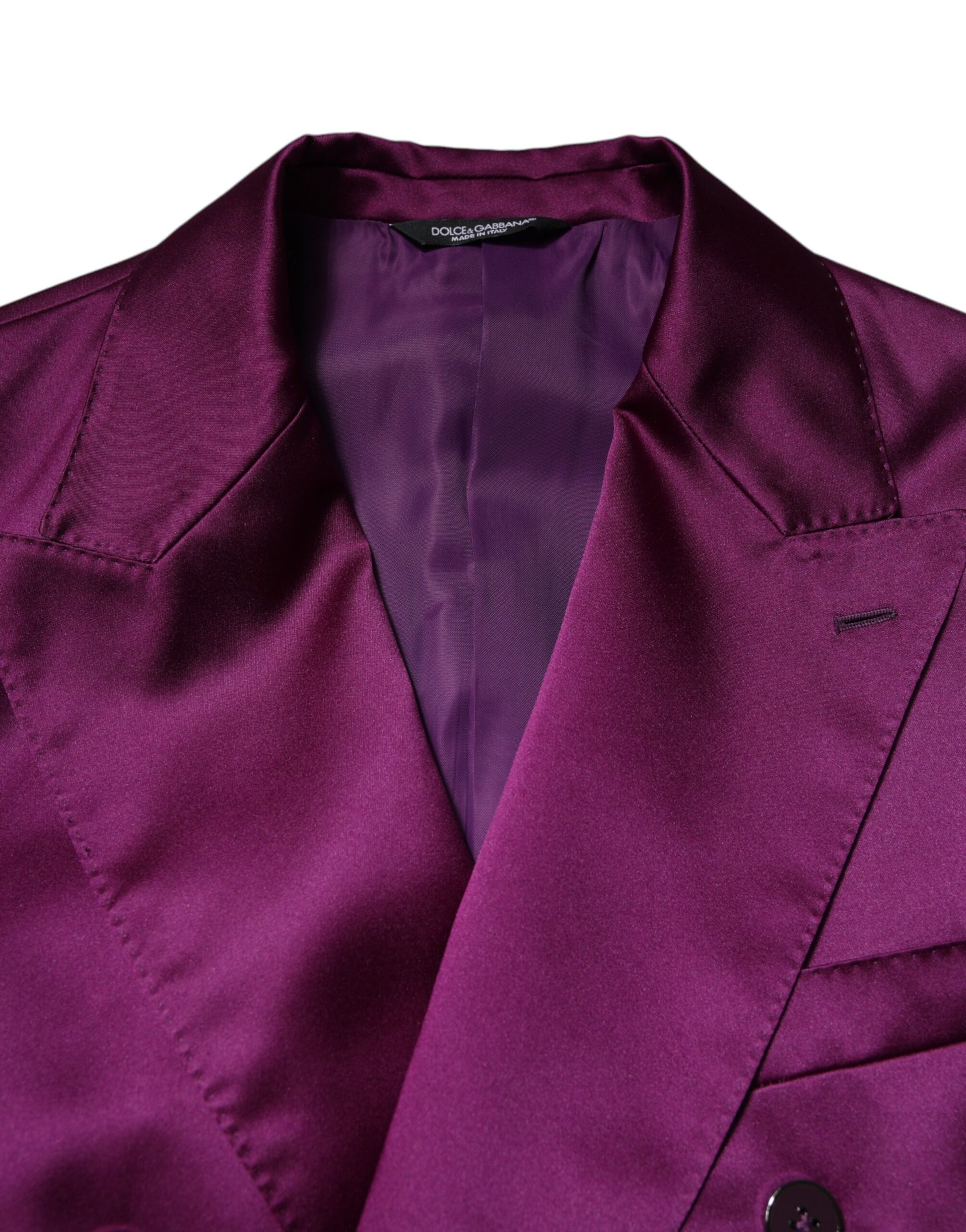 Dolce &amp; Gabbana Lila Zweireihiger Herren Anzug Mantel Blazer
