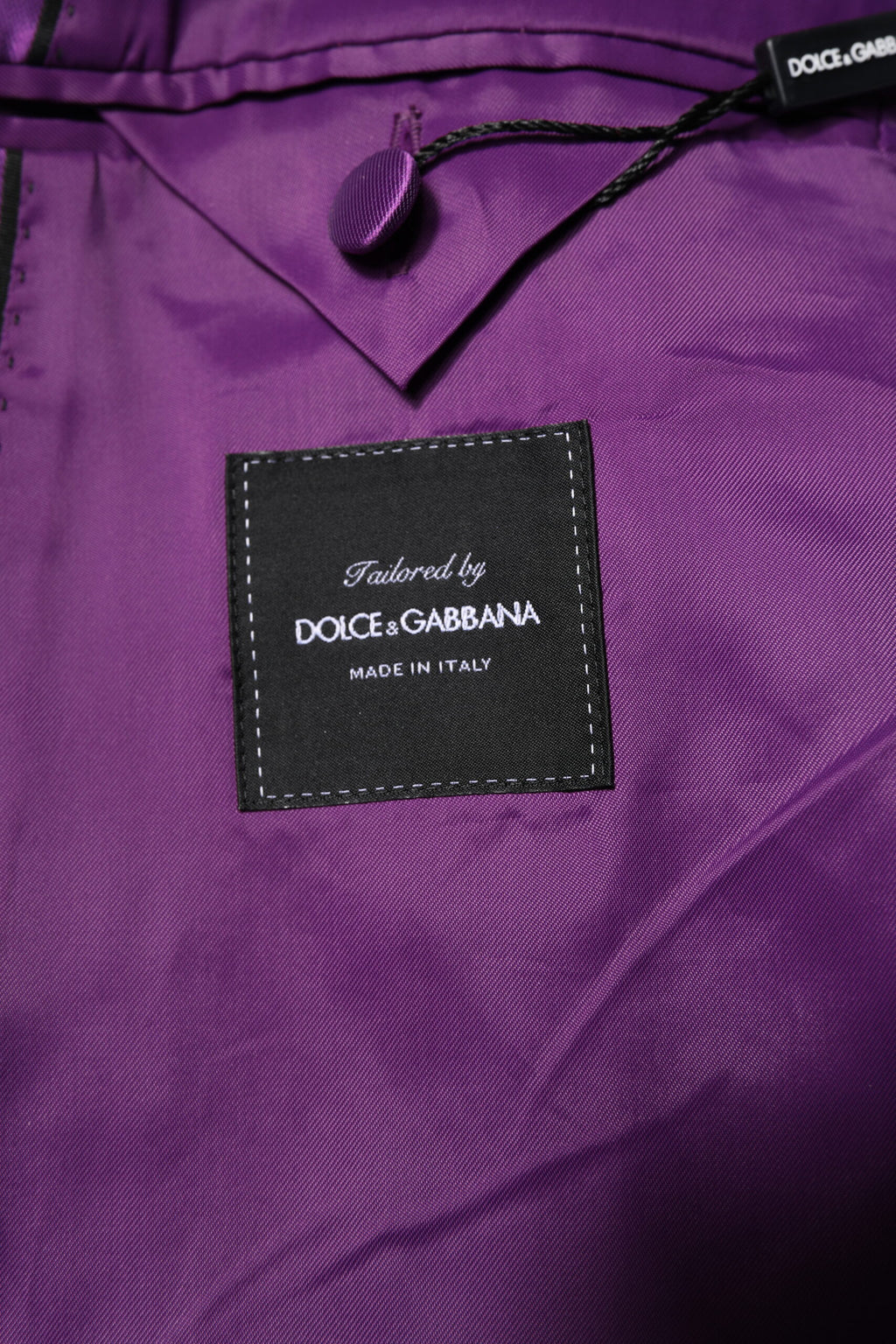 Dolce &amp; Gabbana Lila Zweireihiger Herren Anzug Mantel Blazer