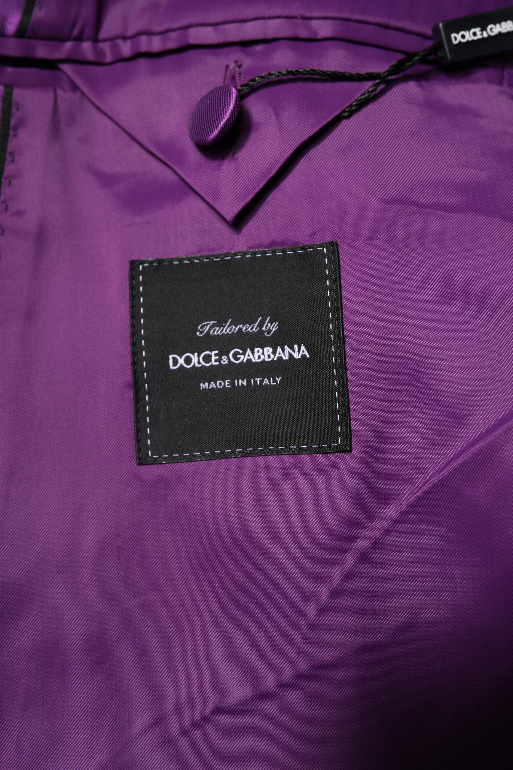 Dolce &amp; Gabbana Lila Zweireihiger Herren Anzug Mantel Blazer