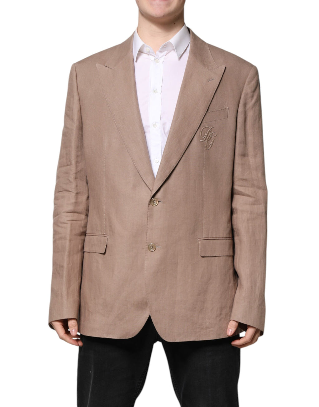 Dolce &amp; Gabbana Beige TAORMINA Einreihiger Mantelblazer