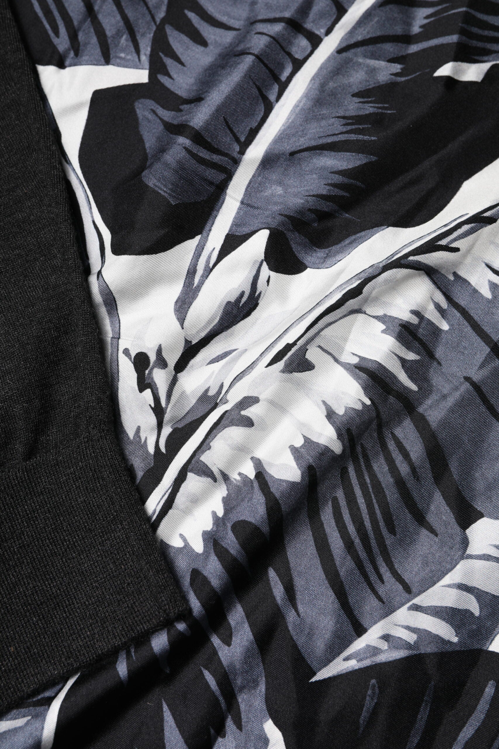 Dolce &amp; Gabbana Schwarzer bedruckter Strickpullover für Herren