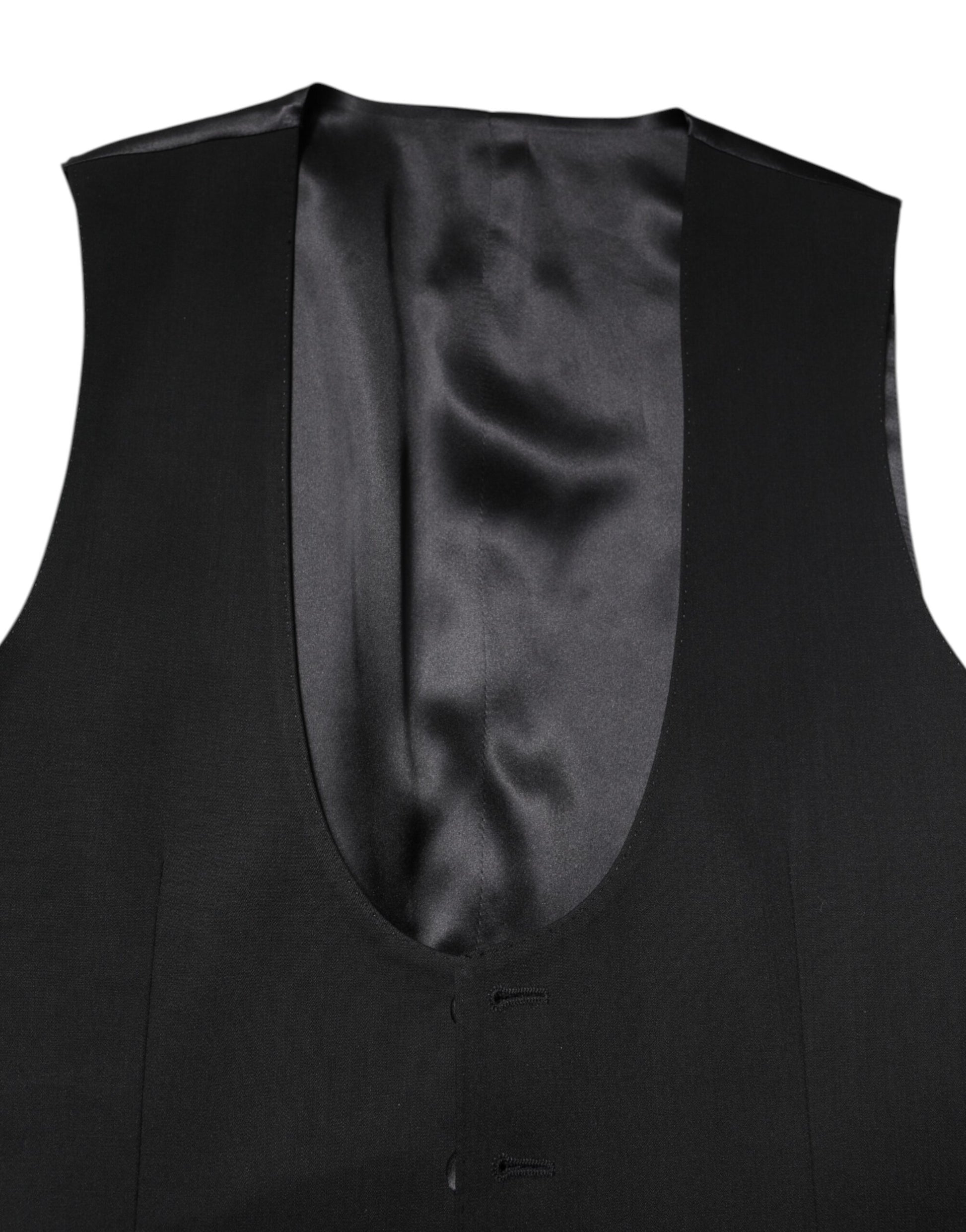 Dolce &amp; Gabbana Schwarze Wollweste, formelle Weste