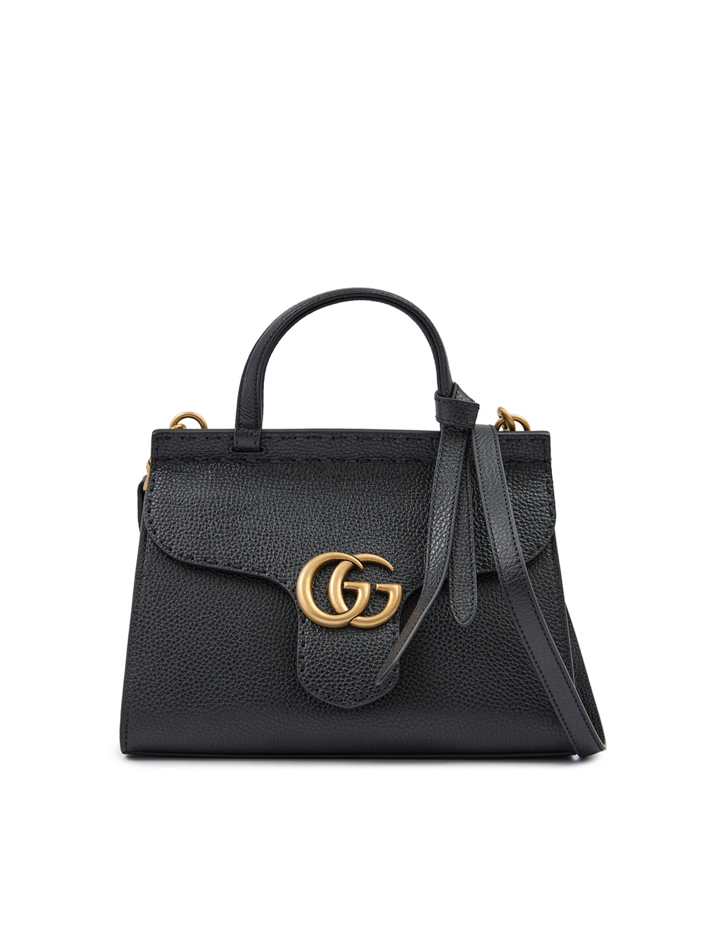 Gucci GG Marmont Handtasche aus schwarzem Leder