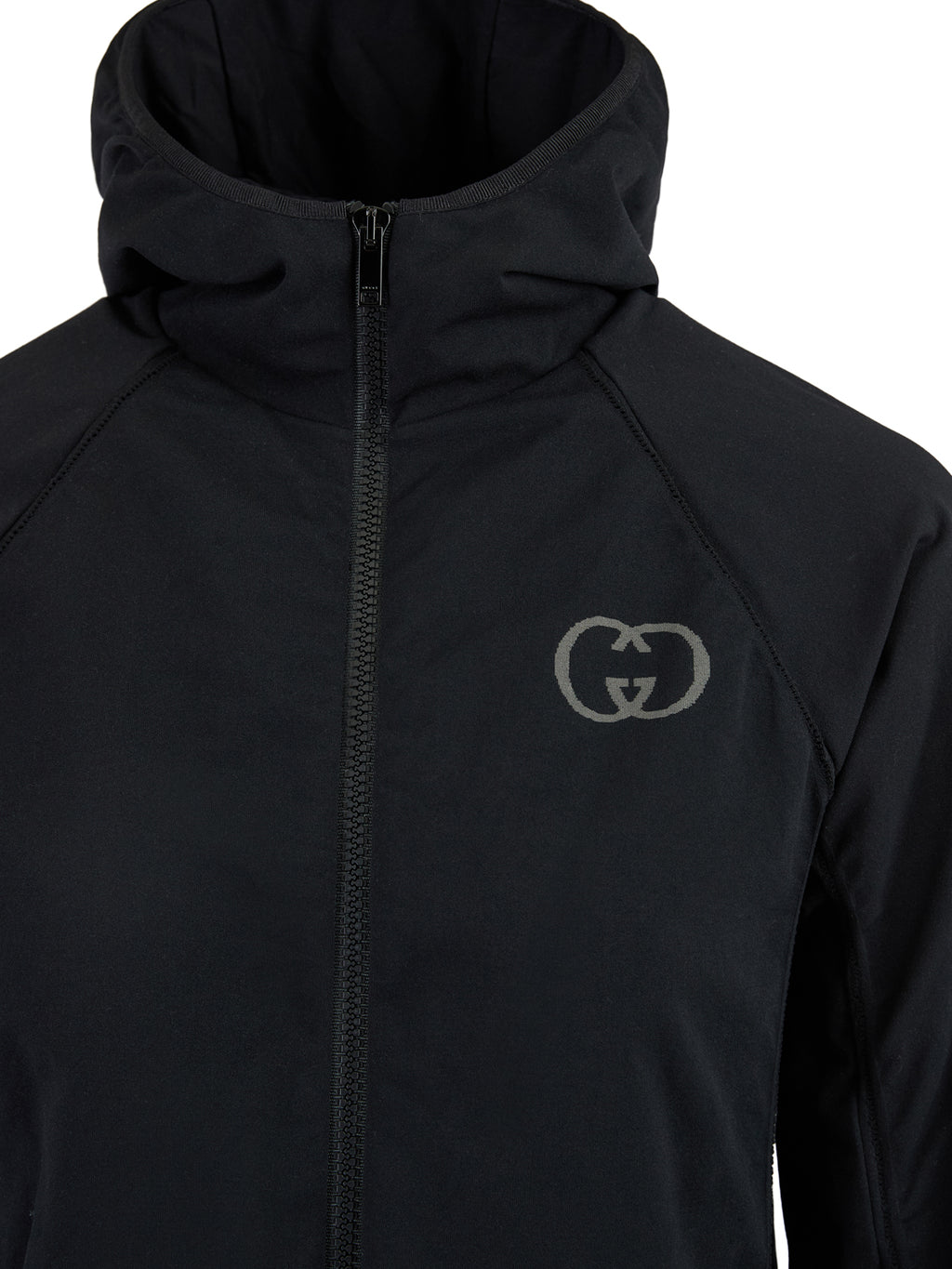 Gucci Schwarzes Polyamid-Kapuzensweatshirt