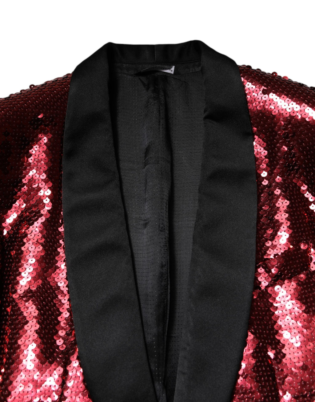 Dolce &amp; Gabbana – Rote SICILIA – Blazerjacke mit Paillettenverzierung