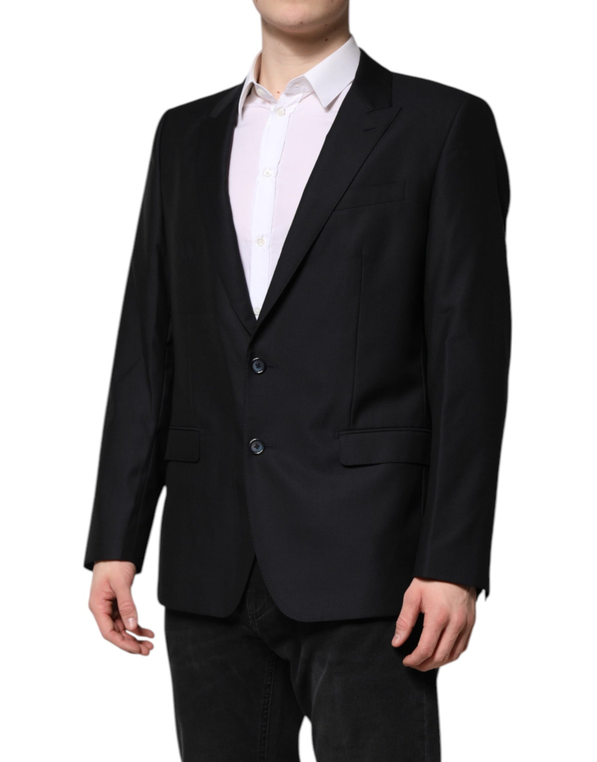 Dolce &amp; Gabbana Dunkelblauer MARTINI Wollblazer-Mantel