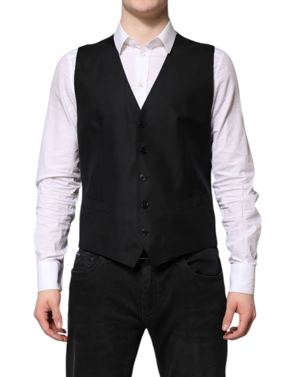 Dolce &amp; Gabbana – Schwarzer, einreihiger Anzug, 2-teilige Jacke
