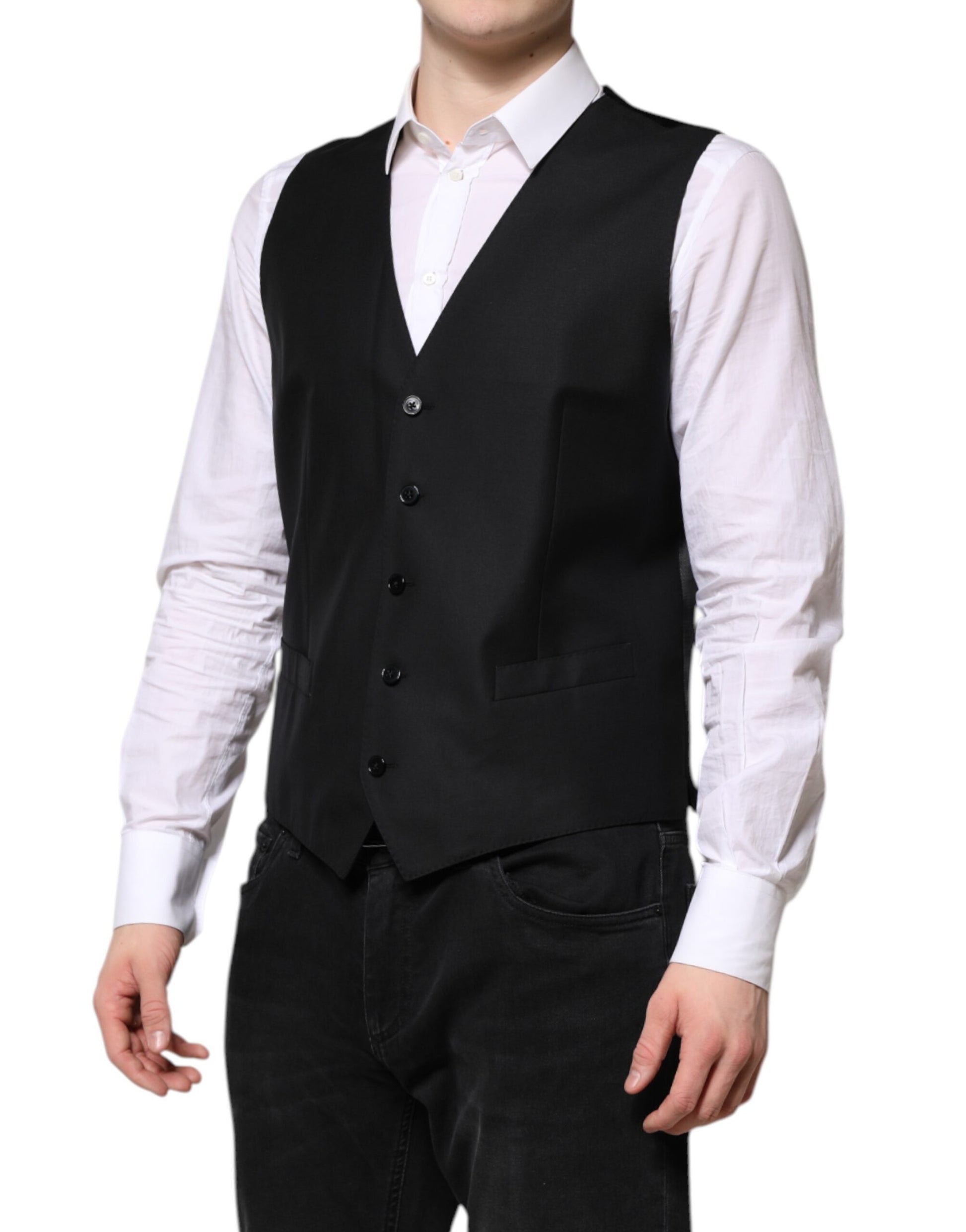 Dolce &amp; Gabbana – Schwarzer, einreihiger Anzug, 2-teilige Jacke