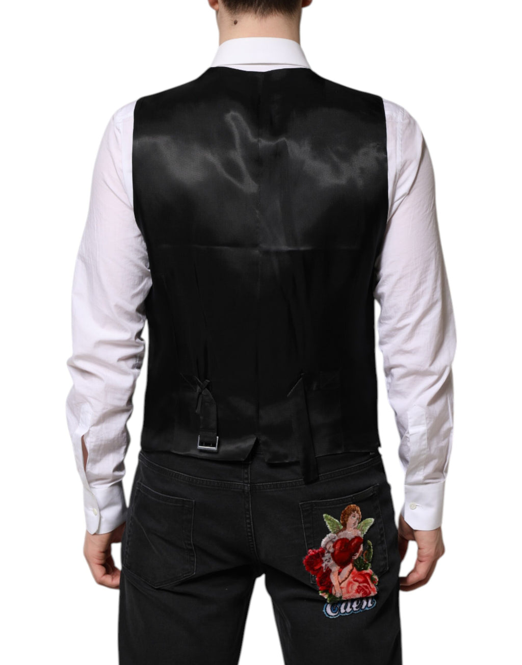 Dolce &amp; Gabbana – Schwarzer, einreihiger Anzug, 2-teilige Jacke