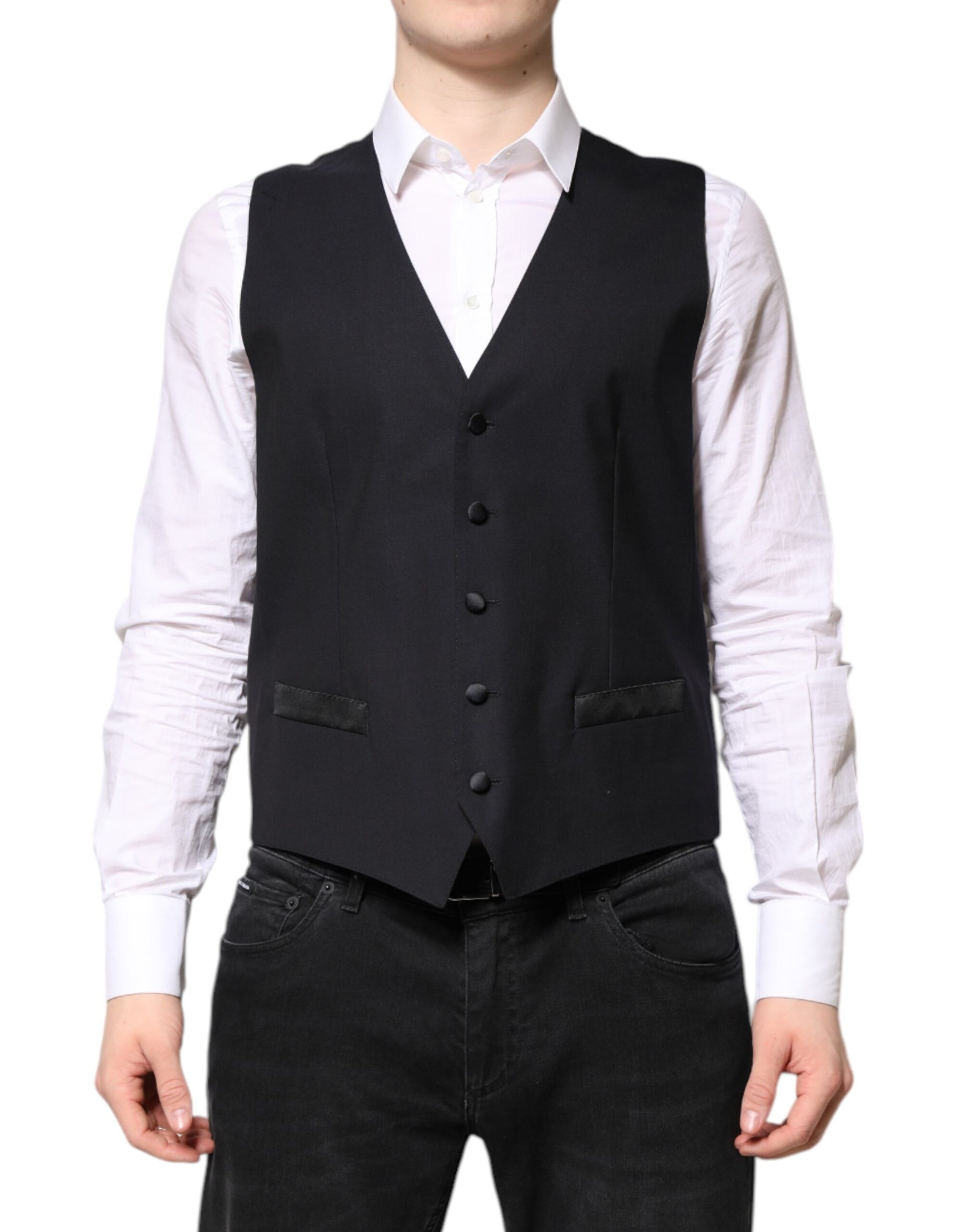 Dolce &amp; Gabbana Dunkelblauer MARTINI Wollanzug 2-teilige Jacke