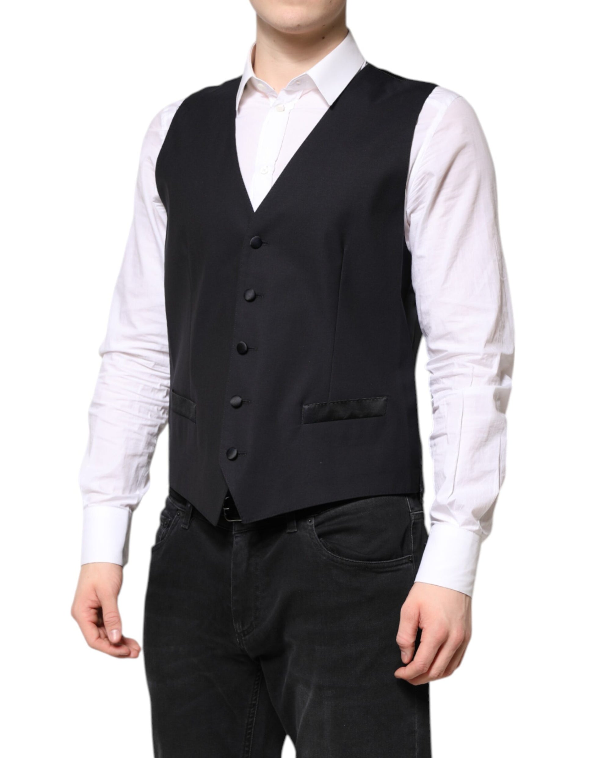 Dolce &amp; Gabbana Dunkelblauer MARTINI Wollanzug 2-teilige Jacke