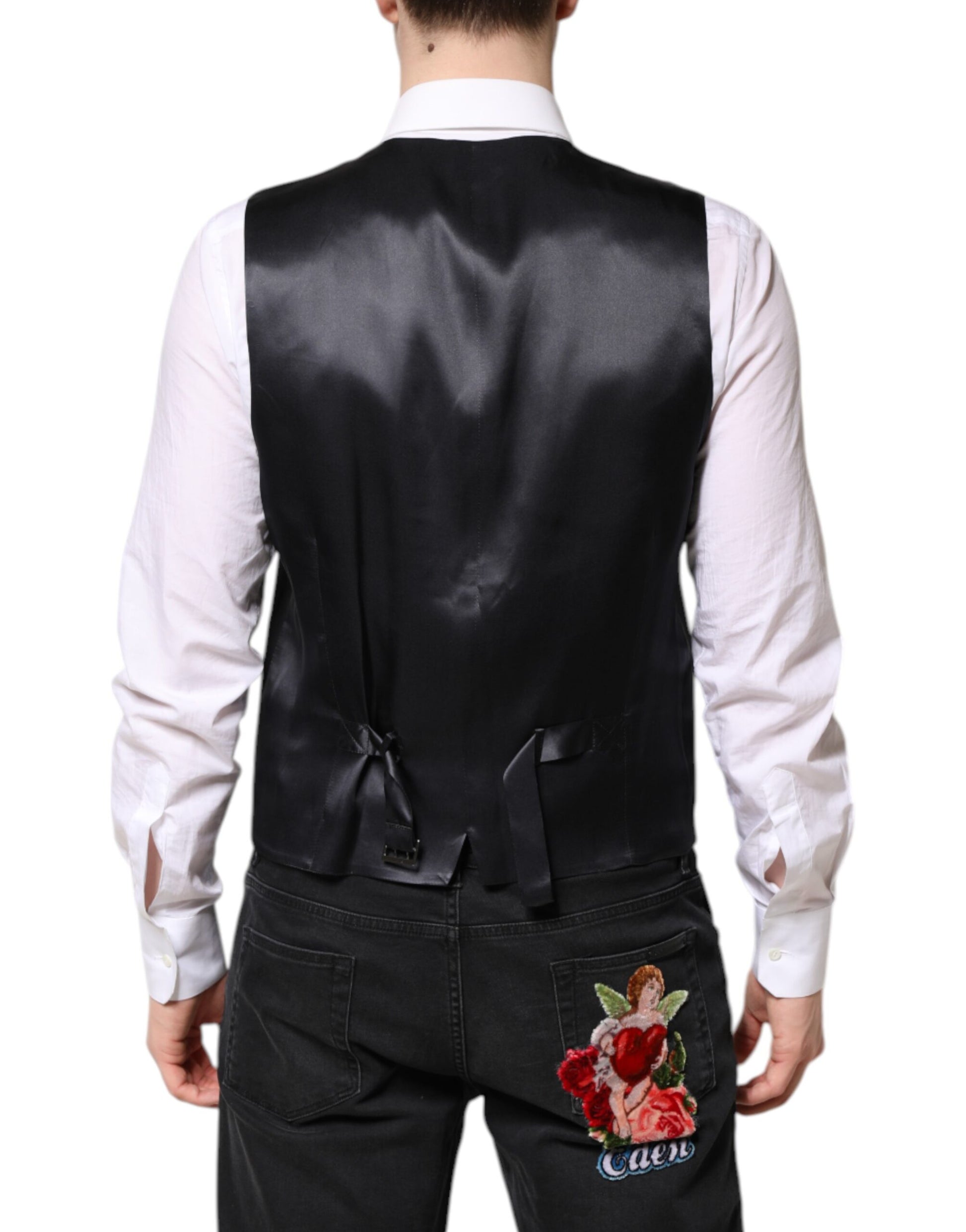 Dolce &amp; Gabbana Dunkelblauer MARTINI Wollanzug 2-teilige Jacke