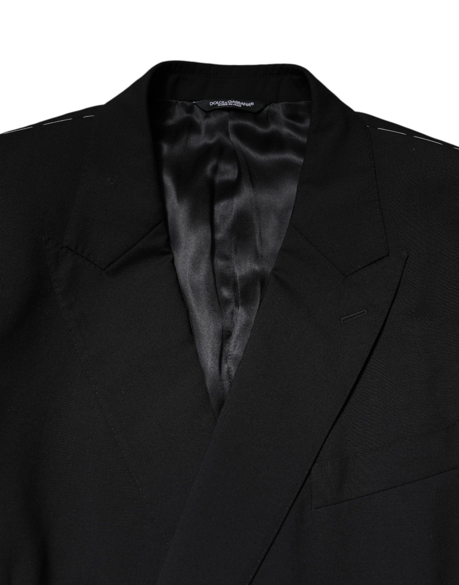 Dolce &amp; Gabbana Schwarze MARTINI Zweireihige Anzugjacke