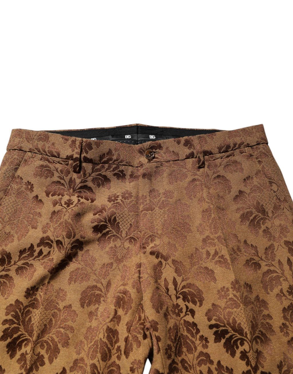 Dolce &amp; Gabbana – Brauner, geblümter Jacquard-Anzug „SICILIA“, 2-teilig