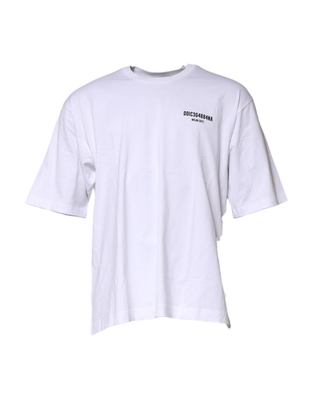 Dolce &amp; Gabbana – Weißes Baumwoll-T-Shirt mit Rundhalsausschnitt und Logo-Print