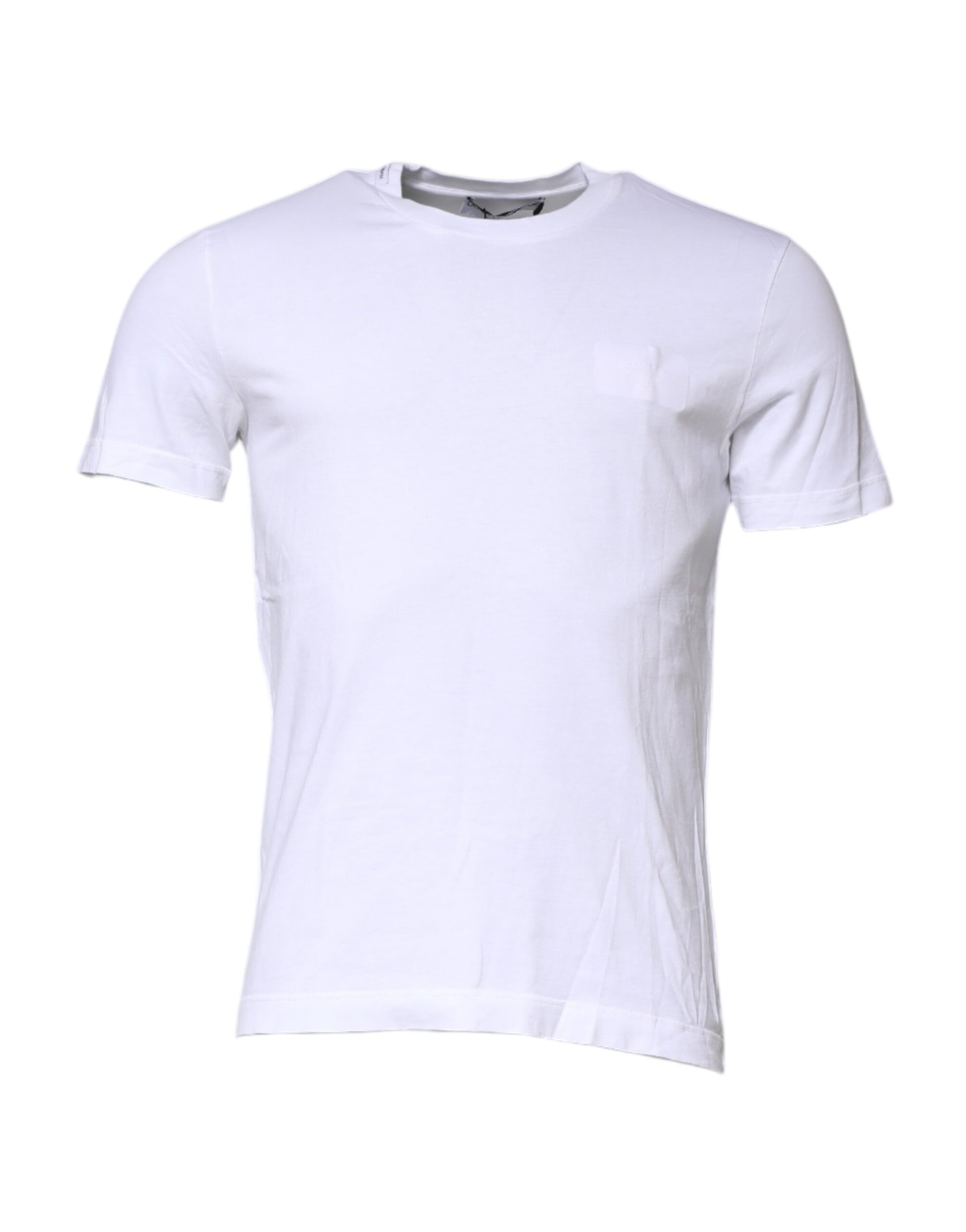 Dolce &amp; Gabbana Weißes Baumwoll-T-Shirt mit Rundhalsausschnitt für Herren