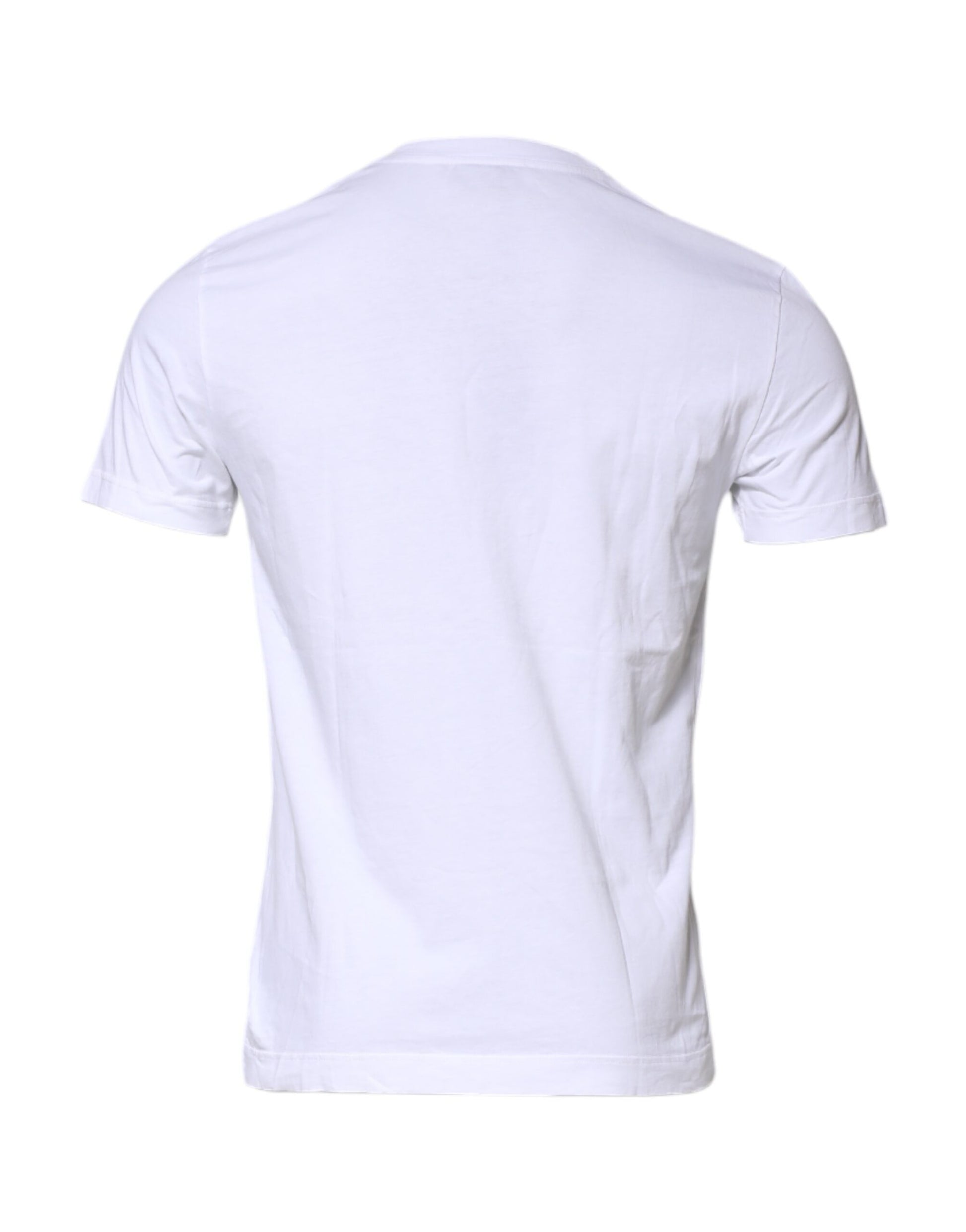 Dolce &amp; Gabbana Weißes Baumwoll-T-Shirt mit Rundhalsausschnitt für Herren