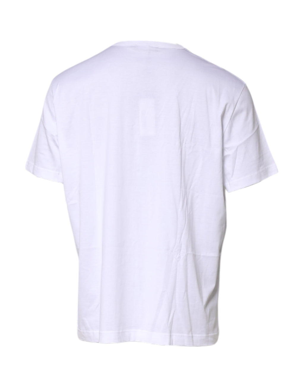 Dolce &amp; Gabbana – Weißes Baumwoll-T-Shirt mit DG-Kronenstickerei