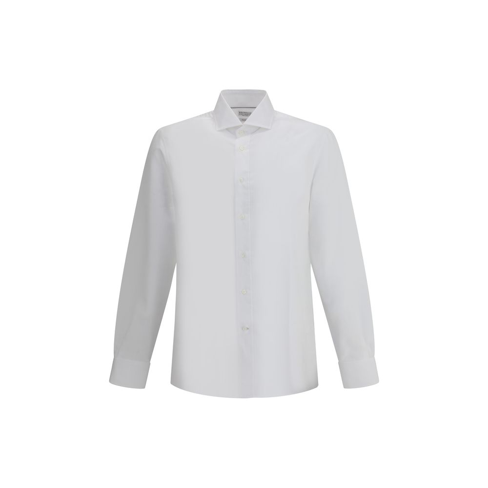 Brunello Cucinelli Hemd aus Baumwolle und Leinen