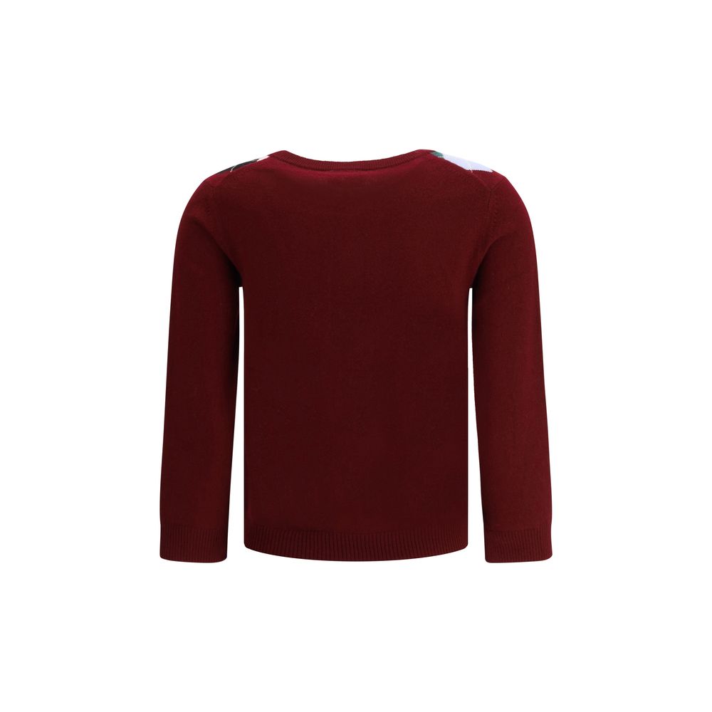 Ganni – Karierte Strickjacke