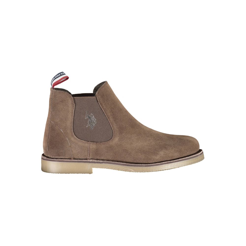 US POLO ASSN. Braune Lederstiefel für Herren