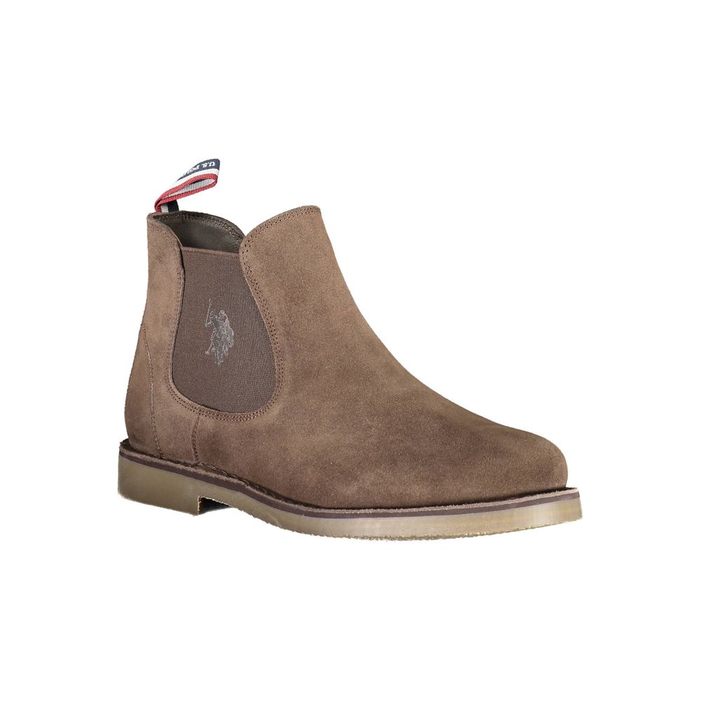 US POLO ASSN. Braune Lederstiefel für Herren