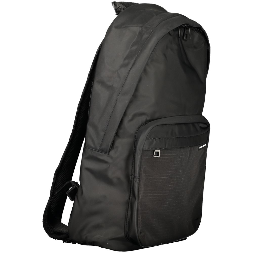 Tommy Hilfiger Black Polyester Men Backpack
