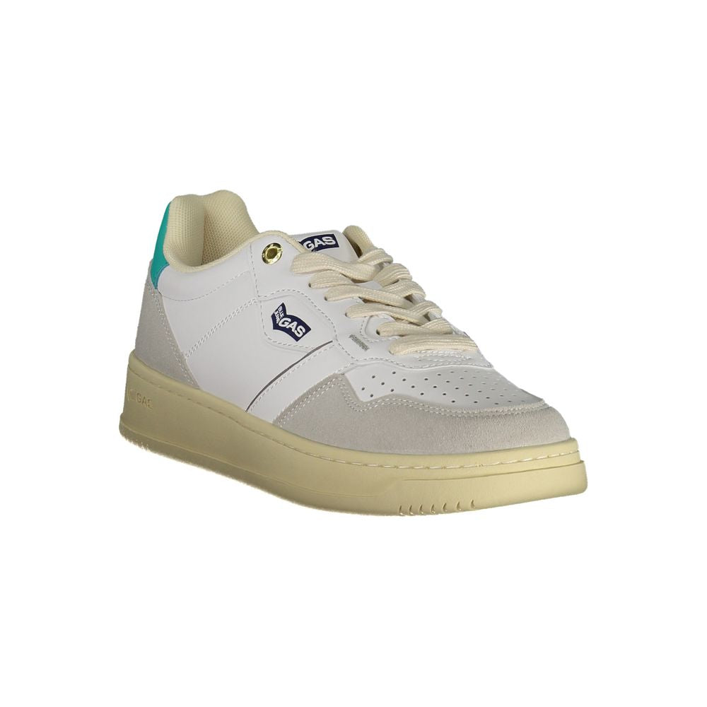 Gas Weiß Kunstleder Damen Sneaker