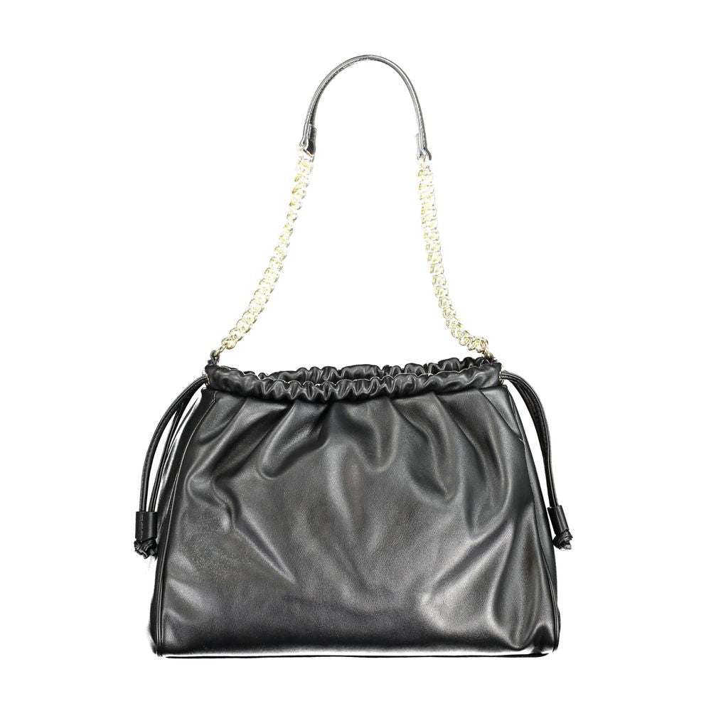 Mario Valentino Black Polyurethane Women Shoulder Bag