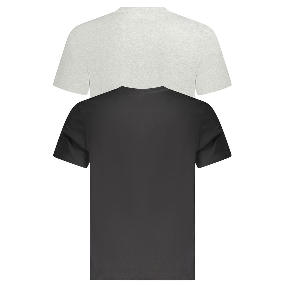 Fila Schwarzes Baumwoll-T-Shirt für Herren