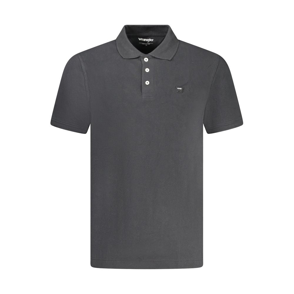 Wrangler – Schwarzes Poloshirt aus Baumwolle
