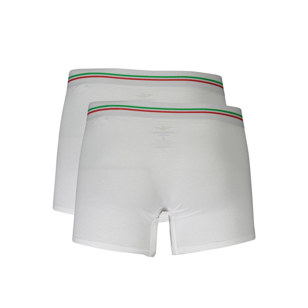 Aeronautica Militare Herren-Boxershorts aus weißer Baumwolle