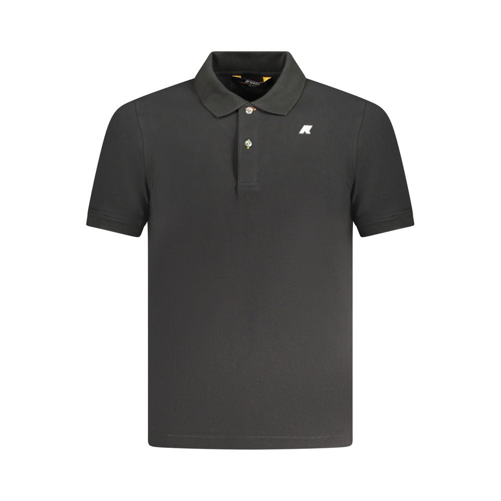 K-WAY Schwarzes Poloshirt aus Baumwolle