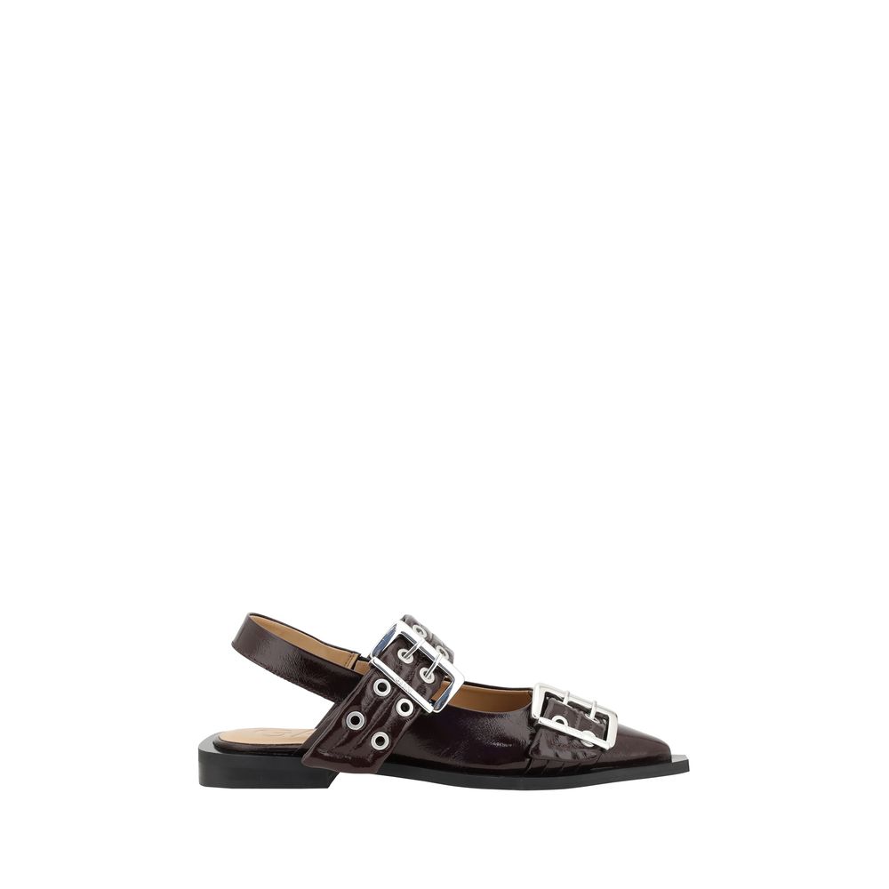 Ganni Ballerinas mit Schnalle