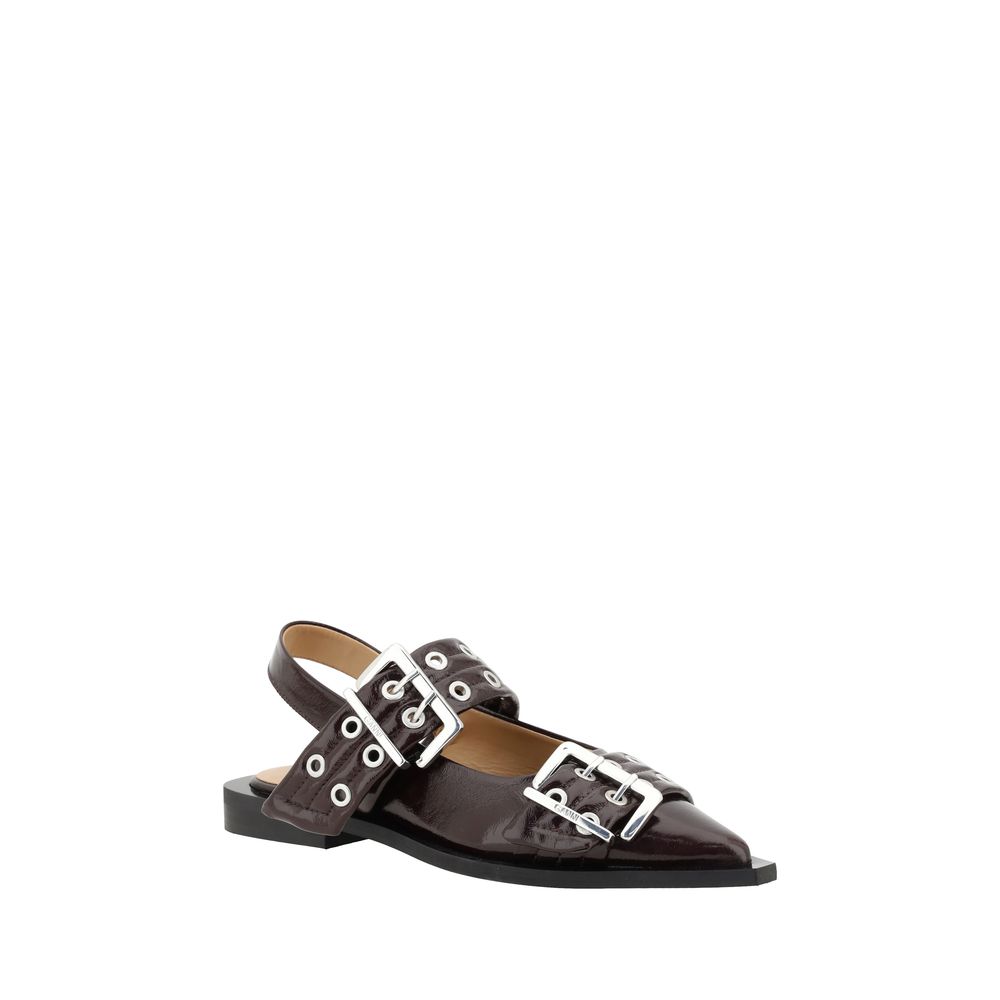 Ganni Ballerinas mit Schnalle